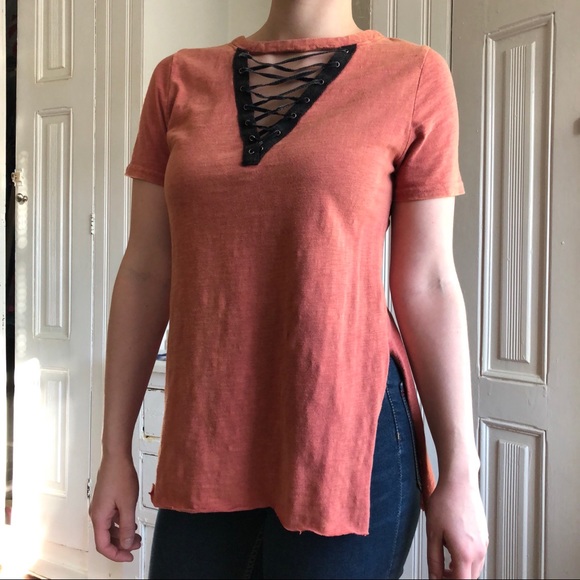 Coral lace up tunic - Picture 3 of 4